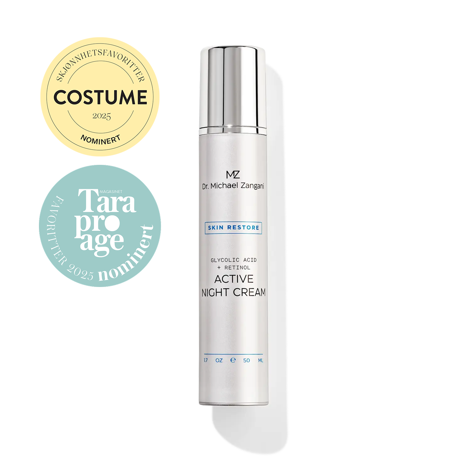 Dr. Michael Zangani Restore Eye Cream nominert til Costume Beauty awards og Tara Pro Age