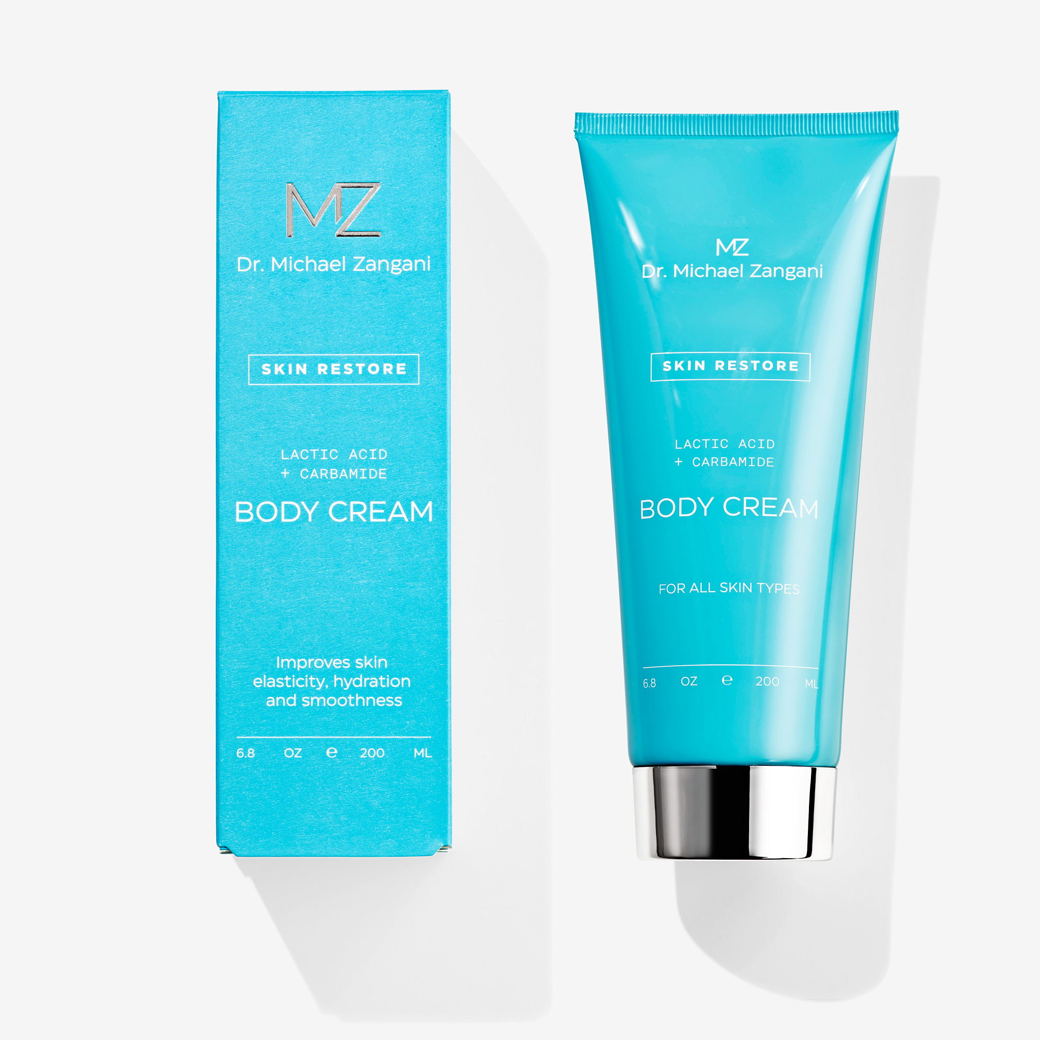 Dr. Michael Zangani Skin Body Cream produkt med emballasje