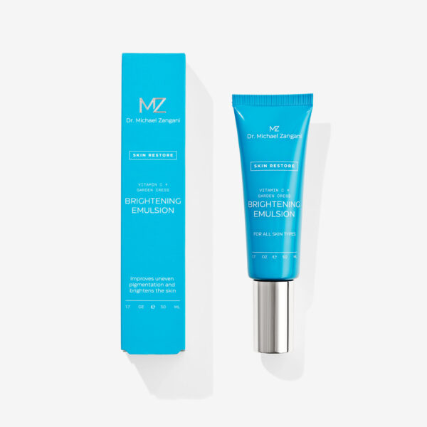 Dr. Michael Zangani Skin Brightening Emulsion produkt med emballasje
