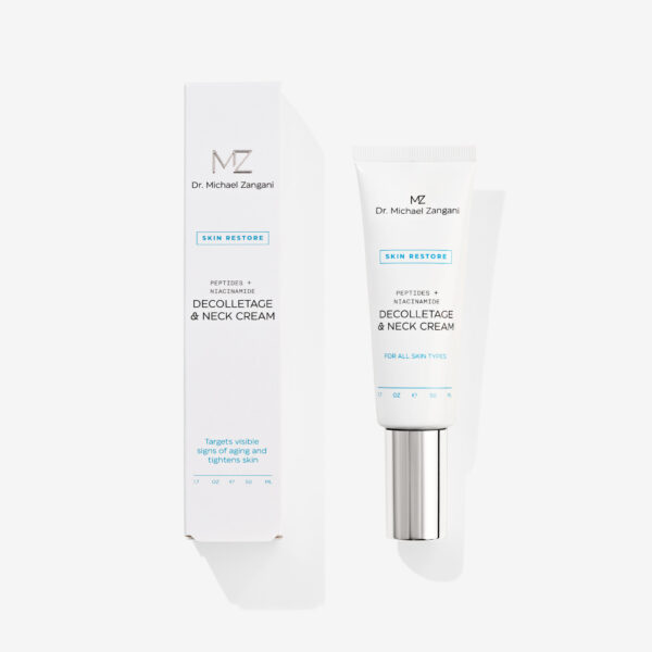 Dr. Michael Zangani Skin Restore Decolletage Neck Cream produkt med emballasje