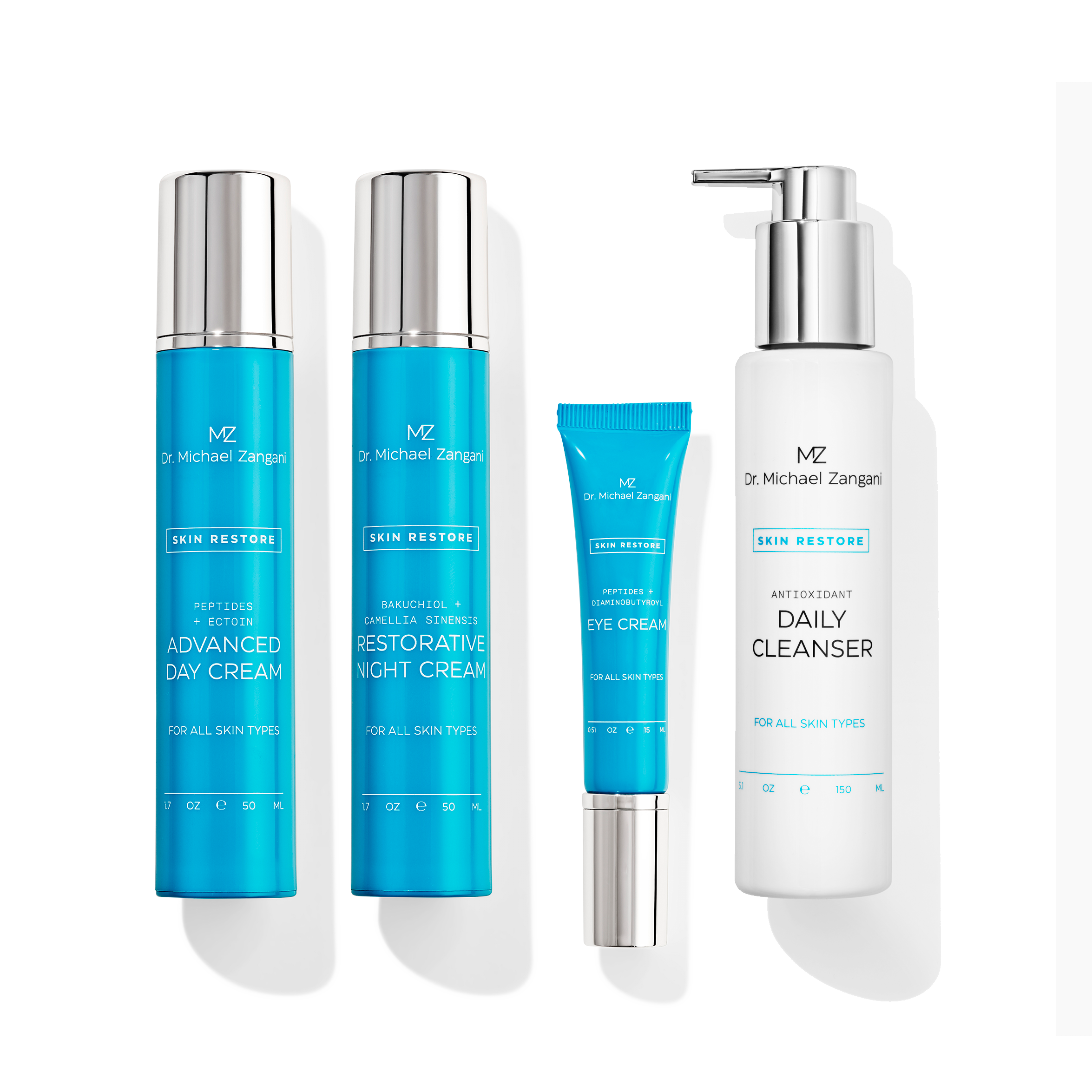 Daily care set inneholder Daily Cleanser 150ML, Advanced Day Cream 50ML, Restorative Night Cream 50ML, Eye Cream 15ML