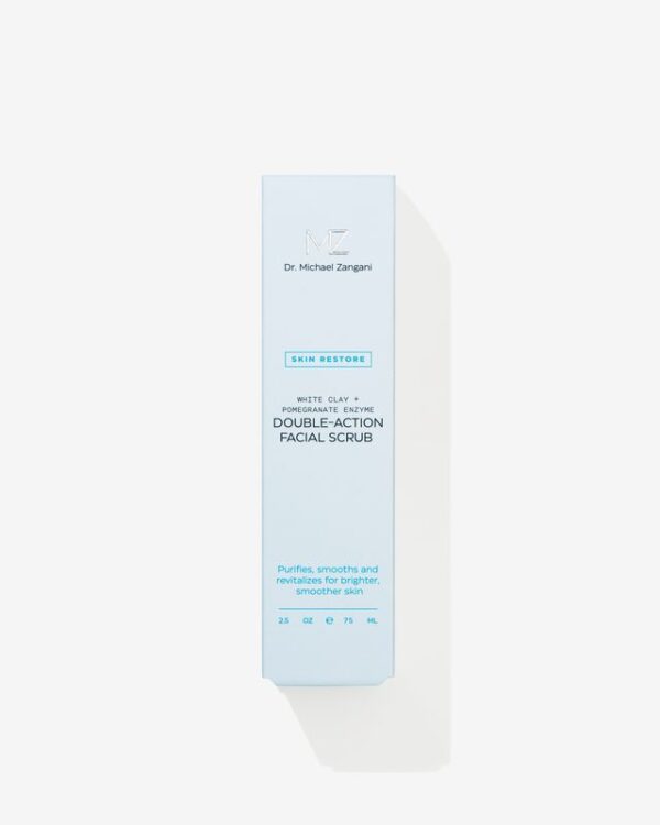 Dr. Michael Zangani double-action facial scrub emballasje