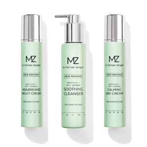 drzangani-sensitive-anti-redness-bundle-products Dr. Michael Zangani Sensitive + Anti-Redness bundle med cleanser, dag- og nattkrem