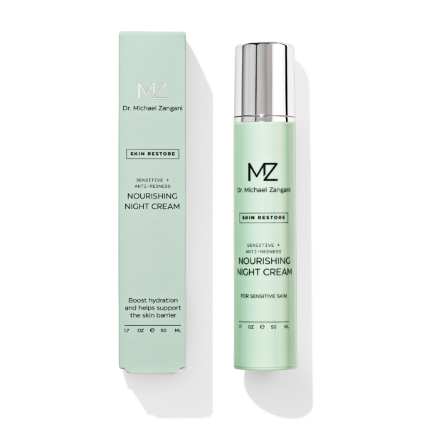 Dr. Michael Zangani Sensitive + Anti-Redness Nourishing Night Cream med emballasje